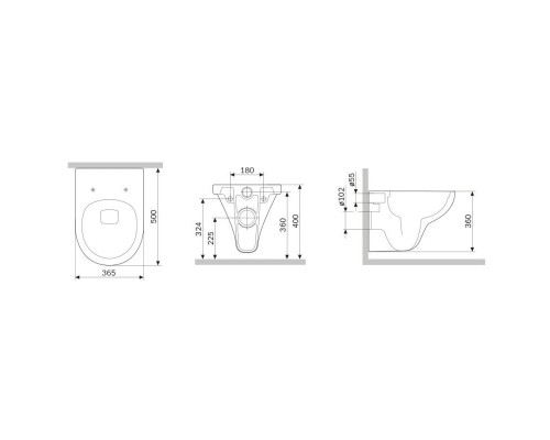 Заказать Комплект подвесной унитаз AM.PM Gem C901700SC + система инсталляции Tece 9400412 в магазине сантехники Santeh-Crystal.ru