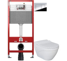 Комплект подвесной унитаз Ambassador Nord 133T20001-132T20001S + система инсталляции Tece 9400412