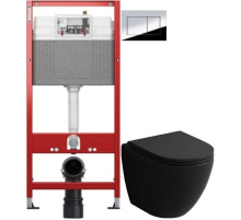 Комплект подвесной унитаз Grossman GR-4455BMSQ + система инсталляции Tece 9400412