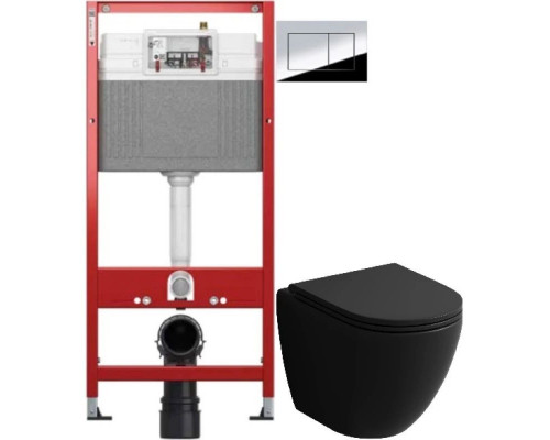 Приобрести Комплект подвесной унитаз Grossman GR-4455BMSQ + система инсталляции Tece 9400412 в магазине сантехники Santeh-Crystal.ru