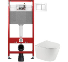 Комплект подвесной унитаз Teka Nexos 117320001 + система инсталляции Tece 9400413