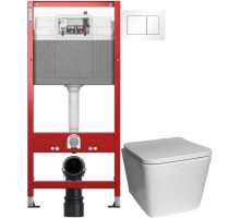 Комплект подвесной унитаз SantiLine SL-5007 + система инсталляции Tece 9400413