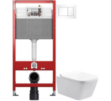 Комплект подвесной унитаз Bogner BR-2041 + система инсталляции Tece 9400413