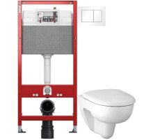 Комплект подвесной унитаз Geberit Renova 500.801.00.1 + система инсталляции Tece 9400413