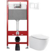 Комплект подвесной унитаз Bogner BR-4477 + система инсталляции Tece 9400413