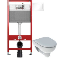 Комплект подвесной унитаз Geberit Renova 500.802.00.1 + система инсталляции Tece 9400413