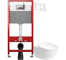 Комплект подвесной унитаз Duravit Architec 45720900A1 + система инсталляции Tece 9400413