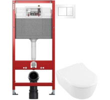 Комплект подвесной унитаз Villeroy & Boch Avento 5656RS01 + система инсталляции Tece 9400413