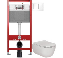 Комплект подвесной унитаз Berges Ego XL 082118 + система инсталляции Tece 9400413