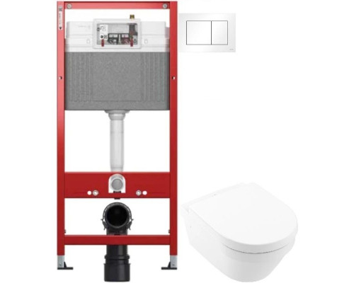 Купить Комплект подвесной унитаз Villeroy & Boch Architectura 4694HR01 + система инсталляции Tece 9400413 в магазине сантехники Santeh-Crystal.ru