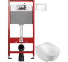 Комплект подвесной унитаз Jacob Delafon Odeon Rive Gauche EDR102-00 + E24888-00 + система инсталляции Tece 9400413