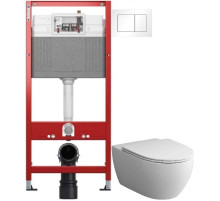 Комплект подвесной унитаз Am.Pm Awe C111700SC + система инсталляции Tece 9400413
