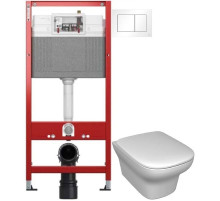 Комплект подвесной унитаз Jacob Delafon Vox EDM102-00 + E20142-00 + система инсталляции Tece 9400413