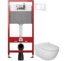 Комплект подвесной унитаз Roca Meridian A34H240000 + система инсталляции Tece 9400413