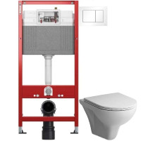 Комплект подвесной унитаз AM.PM Gem C901700SC + система инсталляции Tece 9400413