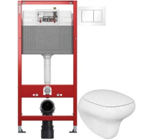 Комплект подвесной унитаз Ambassador Diamond 123T20001R-122T20001 + система инсталляции Tece 9400413