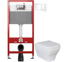Комплект подвесной унитаз Ambassador Benefit 203T20001R-202T20001 + система инсталляции Tece 9400413