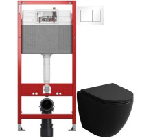 Комплект подвесной унитаз Grossman GR-4455BMSQ + система инсталляции Tece 9400413