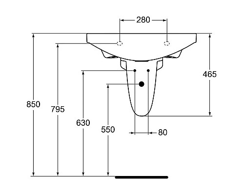 Приобрести Полупьедестал для раковины Ideal Standard Motion W310401 в магазине сантехники Santeh-Crystal.ru