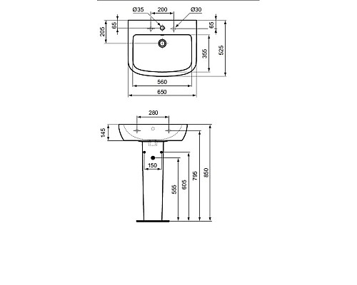 Заказать Пьедестал Ideal Standard Tempo T422901 в магазине сантехники Santeh-Crystal.ru