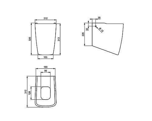 Купить Полупьедестал Ideal Standard Ventuno T409801 в магазине сантехники Santeh-Crystal.ru