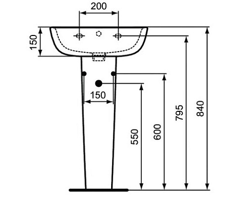 Приобрести Пьедестал Ideal Standard Esedra T283901 в магазине сантехники Santeh-Crystal.ru