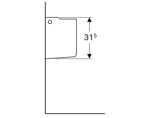 Приобрести Полупьедестал для раковины Geberit Renova Plan 292150000 в магазине сантехники Santeh-Crystal.ru
