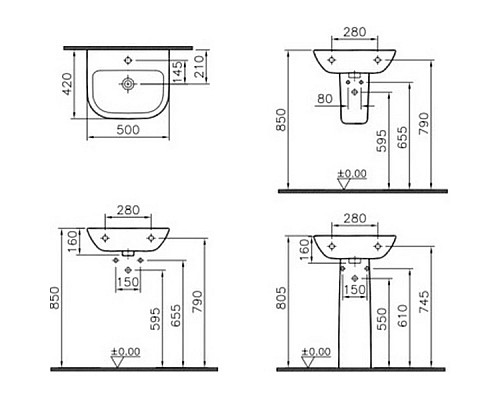 Приобрести Пьедестал Vitra S20 5529B003-0156 в магазине сантехники Santeh-Crystal.ru