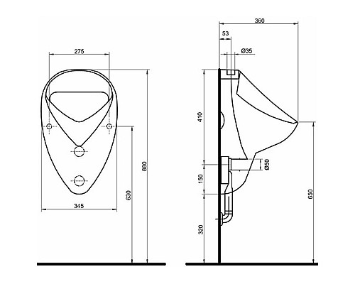 Приобрести Писсуар Kolo Nova Pro 26011000 в магазине сантехники Santeh-Crystal.ru