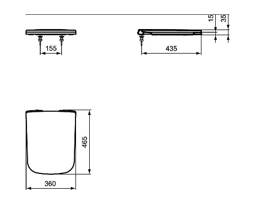 Купить Крышка-сиденье с микролифтом Ideal Standard Strada J505801 в магазине сантехники Santeh-Crystal.ru