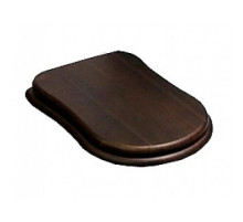 Сидение деревянное орех с механизмом Soft Close петли золото Cezares Laredo CZR-165W-S-G