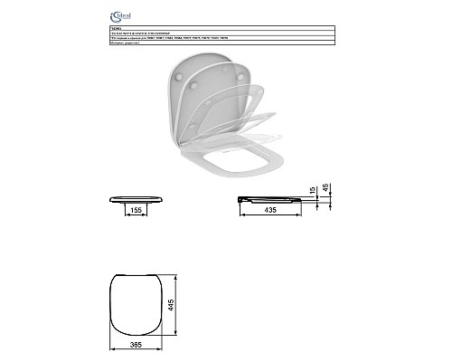 Приобрести Крышка-сиденье с микролифтом Ideal Standard T352901 в магазине сантехники Santeh-Crystal.ru