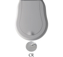 Сиденье для унитаза с микролифтом белый/хром Kerasan Retro New 108901bi/cr