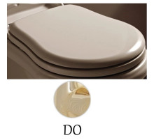 Сиденье для унитаза с микролифтом белый/золото Kerasan Retro 108701bi/oro