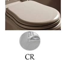 Сиденье для унитаза с микролифтом белый/хром Kerasan Retro 108801