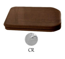 Сиденье для унитаза с микролифтом орех/хром Kerasan Waldorf 418840noce/cr