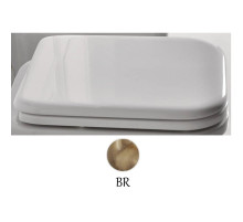 Сиденье для унитаза с микролифтом белый/бронза Kerasan Waldorf 418601bi/br