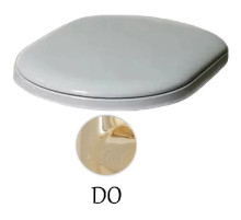 Сиденье для унитаза с микролифтом белый/золото Azzurra Charme CHA1800/Fbi/oro