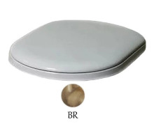 Сиденье для унитаза с микролифтом белый/бронза Azzurra Charme CHA1800/Fbi/br