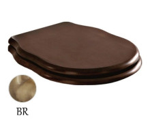 Сиденье для унитаза с микролифтом орех/бронза Artceram Hermitage HEA004 72