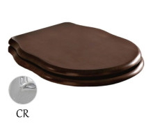 Сиденье для унитаза с микролифтом орех/хром Artceram Hermitage HEA004 71