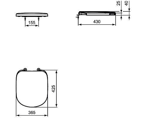 Купить Сиденье для унитаза с микролифтом Ideal Standard Tempo T679301 в магазине сантехники Santeh-Crystal.ru