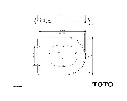 Купить Сидение для унитаза с микролифтом Toto NC TC514F в магазине сантехники Santeh-Crystal.ru