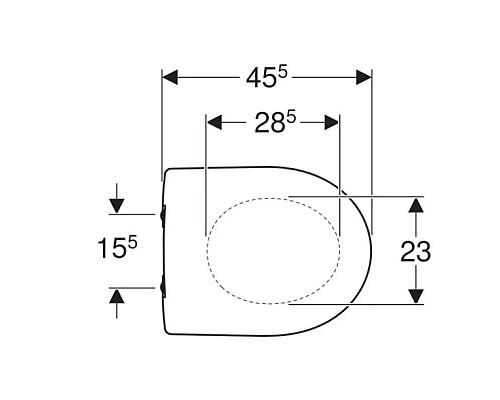 Купить Сиденье для унитаза,верхнее крепление Geberit Renova 573015000 в магазине сантехники Santeh-Crystal.ru
