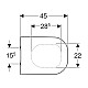 Приобрести Сиденье для унитаза с микролифтом,верхнее крепление Geberit Smyle 500.236.01.1 в магазине сантехники Santeh-Crystal.ru