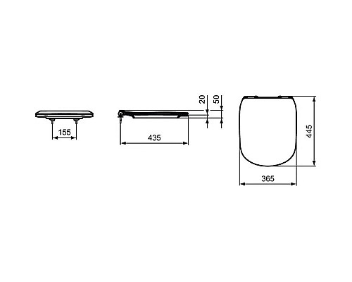 Купить Сиденье для унитаза с микролифтом Ideal Standard Tesi T3527V3 в магазине сантехники Santeh-Crystal.ru