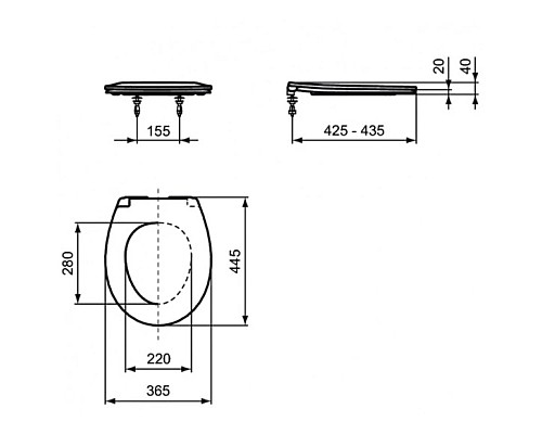 Заказать Сиденье для унитаза с микролифтом Ideal Standard Eurovit E131801 в магазине сантехники Santeh-Crystal.ru