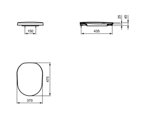Купить Сиденье для унитаза с микролифтом Ideal Standard Tonic K706101 в магазине сантехники Santeh-Crystal.ru