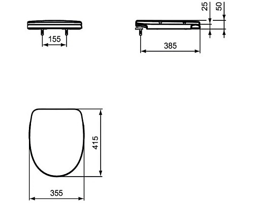 Купить Сиденье для унитаза Ideal Standard Oceane W300201 в магазине сантехники Santeh-Crystal.ru