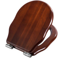 Сидение деревянное орех с механизмом Soft Close петли хром BelBagno Boheme BB115SCW-CRM